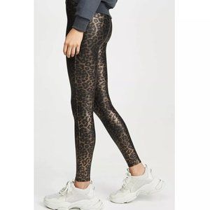 Spanx Faux Leather Leopard Shine Legging NWT Sz M
